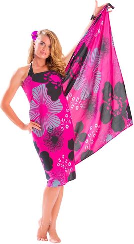 1 World Sarongs Womens Hibiscus Flower Swimsuit Sarong in Kuwait