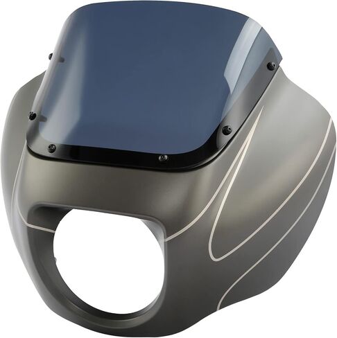 HR3 رمادي رمادي رمادي رمادي فادح و الزجاج الأمامي متوافق مع 2018-Later Harley Softail Street Bob/114 FXBB/S ، RIDER/S FXLR/S ، Softail Standard (Style D) in Kuwait
