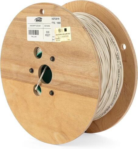 20 AWG 2 Conductor (UL) Certified 100% Copper Type CMP Plenum Rated Shielded Sound & Security Cable - 500 Feet in Saudi Arabia