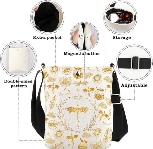 cmnim fwing book merch gift fwing book lover crossbody bag ya fantasy books series gift Dragon Rider Gift for Fans in Saudi Arabia