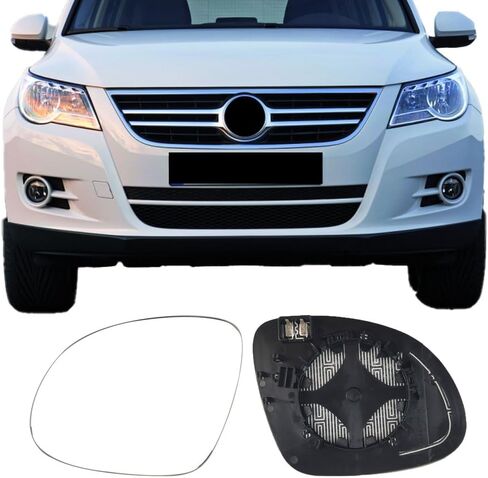 زجاج بديل للمرآة الجانبية لبرنامج Volkswagen VW Tiguan 2009-2017 ، دعم لوحة الدعم الجانبية المسخنة الزجاج المرآة لفولكس واجن تيجوان 2000 2010 2012 2014 2015 2015 2017 2017 in Kuwait