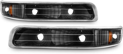 AKKON - For 1999-2002 Silverado 00-06 Tahoe Suburban Black Bumper Parking Turn Signal Lights Left + Right Pair in Saudi Arabia