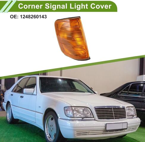 No.1248260143 Corner Signal Light Cover for Mercedes-Benz W124 1984-1996 Waterproof Yellow Right Corner Light Lamp Lens Plastic 1 Pc in Saudi Arabia