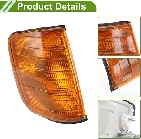 No.1248260143 Corner Signal Light Cover for Mercedes-Benz W124 1984-1996 Waterproof Yellow Right Corner Light Lamp Lens Plastic 1 Pc in Saudi Arabia