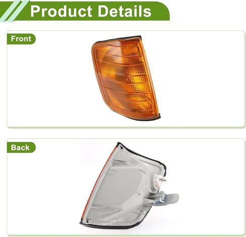 No.1248260143 Corner Signal Light Cover for Mercedes-Benz W124 1984-1996 Waterproof Yellow Right Corner Light Lamp Lens Plastic 1 Pc in Saudi Arabia