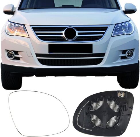 زجاج بديل للمرآة الجانبية لبرنامج Volkswagen VW Tiguan 2009-2017 ، دعم لوحة الدعم الجانبية المسخنة الزجاج المرآة لفولكس واجن تيجوان 2000 2010 2012 2014 2015 2015 2017 2017 in Kuwait