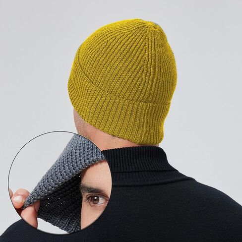 100 ٪ Merino Wool Hat Wool صوف مبطن في الهواء الطلق قبعة دافئة قبعة حاكمة in Kuwait