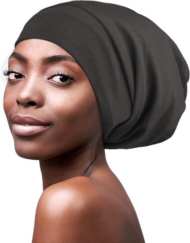 FocusCare Satin Lined Sleep Slouchy Cap Curly Girl Slap Headwear Gifts for Frizzy Hair Women in Kuwait