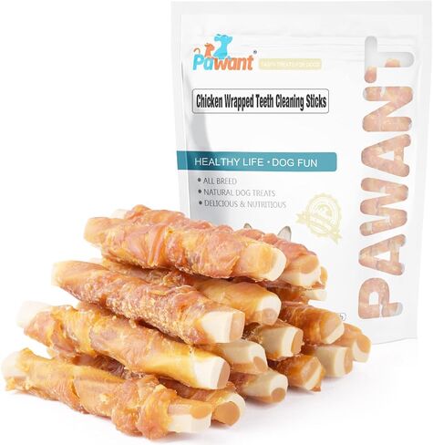 Dog Treats Soft Chews Rawhide Free Chicken Wrapped Cod Sticks for Puppy Training Snacks Dog Chews Treats 0.5lb/227g in Saudi Arabia