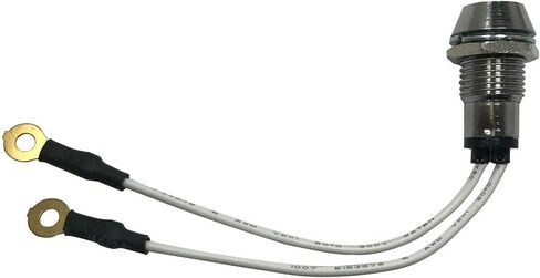 Sherco-Auto Universal 12V Red LED Lamp Dash Panel Pilot Indicator Light - Chrome - 5 Pack in Saudi Arabia