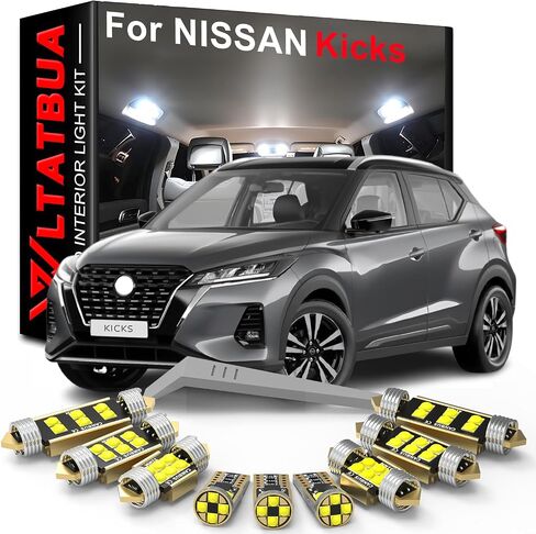 LED LED INTERIOR LIGHT KIT Package Package for Nissan Kicks 2018 2019 2020 2021 2022 2023 2024 ، Super Bright 6000K White Plusts + Tool Tool in Saudi Arabia