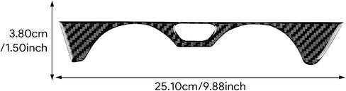 for Kia Sportage (2022-2025) Center Control Cup Holder Carbon Fiber Cover - Console Control Protect Interior Car Accessories Panel, Black (LHD) in Saudi Arabia