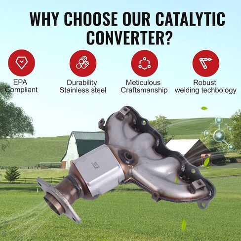 TOPAZ Catalytic Converter 674-279 Compatible with Mitsubishi Outlander L4 2.4L 2014-2018, Mitsubishi Outlander Sport L4 2.0L 2014-2015 EPA Compliant Replace# 1555A718,1555A757 in Saudi Arabia