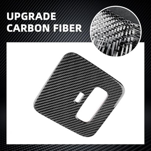 for Kia Sportage (2022-2025) Center Control Cup Holder Carbon Fiber Cover - Console Control Protect Interior Car Accessories Panel, Black (LHD) in Saudi Arabia