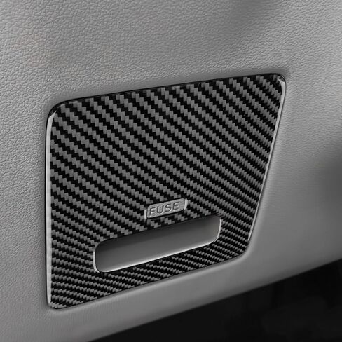for Kia Sportage (2022-2025) Center Control Cup Holder Carbon Fiber Cover - Console Control Protect Interior Car Accessories Panel, Black (LHD) in Saudi Arabia