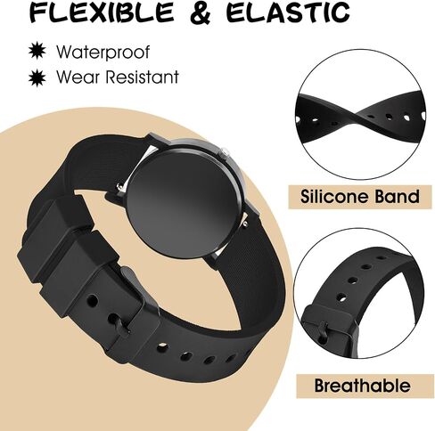 2PCS 22mm(20mm)(18mm) Silicone Watch Band, Soft Replacement Straps Quick Release Rubber Strap with Black and Silvery Stainless Steel Buckle in Saudi Arabia