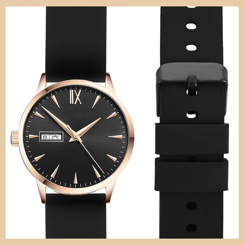 2PCS 22mm(20mm)(18mm) Silicone Watch Band, Soft Replacement Straps Quick Release Rubber Strap with Black and Silvery Stainless Steel Buckle in Saudi Arabia