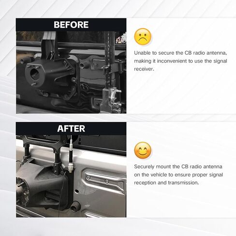 for Wrangler TJ LJ CB Radio Antenna Mounting Bracket Compatible with 1997-2006 Jeep Wrangler TJ & 2004-2006 Wrangler LJ, Carbon Steel Passenger Side Antenna Mount Holder Stand (2/4 Doors) in Kuwait