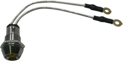 Sherco-Auto Universal 12V Red LED Lamp Dash Panel Pilot Indicator Light - Chrome - 5 Pack in Saudi Arabia