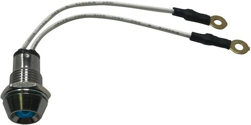 Sherco-Auto Universal 12V Red LED Lamp Dash Panel Pilot Indicator Light - Chrome - 5 Pack in Saudi Arabia