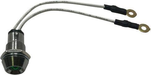Sherco-Auto Universal 12V Red LED Lamp Dash Panel Pilot Indicator Light - Chrome - 5 Pack in Saudi Arabia