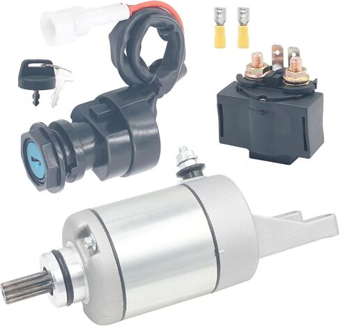 Starter Motor for Kawasaki Prairie 360 KVF360 2x4 4x4 2003 2004 2005 2006 2007 2007 ، 21163-1328 410-54082 211631328 SMU0278 18717 18717N 49-5177 مع STALED Solenoid in Saudi Arabia