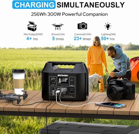 SinKeu Portable Power Station 122.8Wh, LiFePO4 Battery Solar Generator for Home Use, 150W Power Bank with AC Outlet for Camping, RV, Emergency Backup in Saudi Arabia