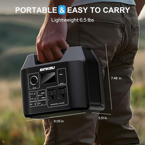 SinKeu Portable Power Station 122.8Wh, LiFePO4 Battery Solar Generator for Home Use, 150W Power Bank with AC Outlet for Camping, RV, Emergency Backup in Saudi Arabia