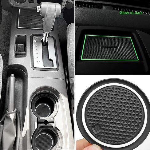 الحصير Auovo Anti Dust for Frontier Crew Cab 2005-2020 Xterra Accessories 2005-2015 مخصص لبطانات جيب DOOR Cup Cup Pads Console Mats (24pcs/set) (Gray) in Saudi Arabia