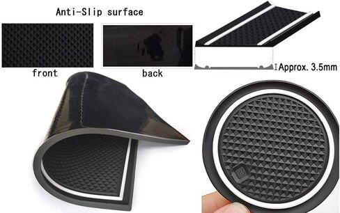 الحصير Auovo Anti Dust for Frontier Crew Cab 2005-2020 Xterra Accessories 2005-2015 مخصص لبطانات جيب DOOR Cup Cup Pads Console Mats (24pcs/set) (Gray) in Saudi Arabia