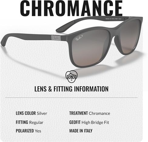 Ray-Ban RB4330CH CHROMANCE Square Shape Sunglasses with Official Eyewear Kit Bundle in Saudi Arabia