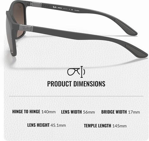 Ray-Ban RB4330CH CHROMANCE Square Shape Sunglasses with Official Eyewear Kit Bundle in Saudi Arabia