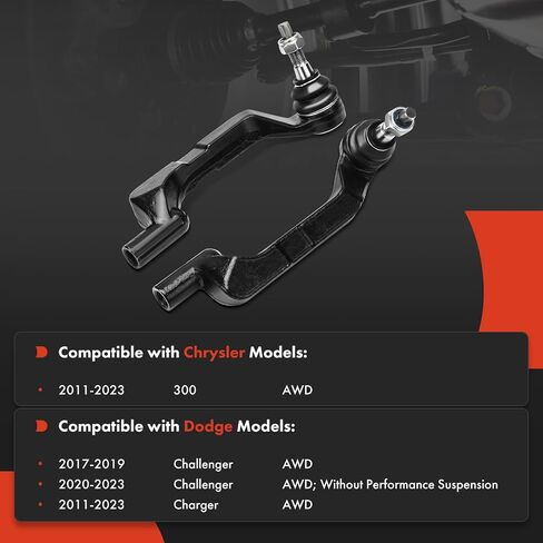 A-Premium 2 × نهايات الربط الخارجية الأمامية ، متوافق مع Dodge Charger 2011-2023 ، Challenger 2017-2023 & Chrysler 300 2011-2023 ، AWD in Saudi Arabia