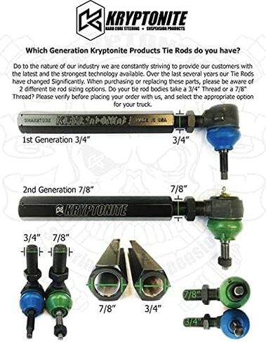 kryptonite استبدال القضيب البديل عن العمل الخارجي (الجيل الأول 3/4 "شانك) 10kl34 متوافق مع 2001-2010 Chevy Silverado/GMC Sierra 1500HD/2500HD/3500HD in Saudi Arabia