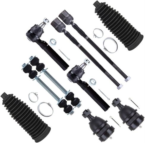 مجموعة Scitoo 10pcs التعليق مجموعة الأمامية السفلى كرة القدم الداخلية الداخلية نهاية قضيب نهاية Boot Boot Bar Bar Link End Link for 1994-2004 for Ford for Mustang in Saudi Arabia