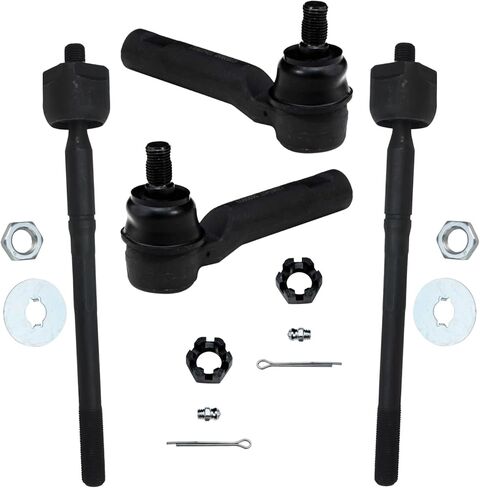 Detroit Axle - Front 4pc Tie Rods for 05-18 Toyota Tacoma, 4 Inner and Outer Tie Rod Ends 2005 2006 2007 2008 2009 2010 2011 2012 2013 2014 2015 2016 2017 2018 Replacement in Saudi Arabia