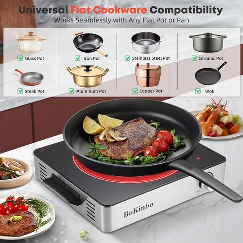 Cooktop الكهربائي ، مزدوج 2200 واط الموقد بالأشعة تحت الحمراء ، 2 صفيحة حاربة كهربائية للطبخ ، مقبض التحكم في المقبض والطبخ السيراميك المدمج ، حماية السخرية الزخرفة للسكن ، المطبخ in Kuwait
