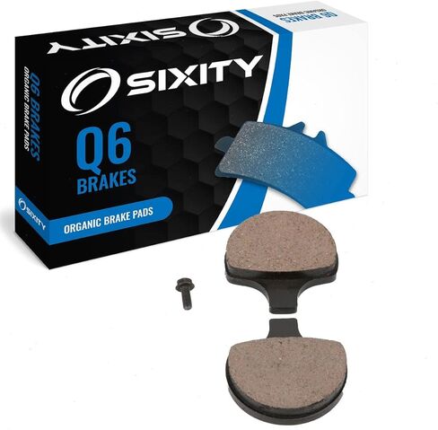 Sixity Q6 Front Organic Brake Pads compatible with Harley Davidson FLSTSCI Softail Springer Classic 2005-2006 Complete Set in Saudi Arabia