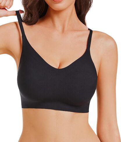 Bras for Women, Wireless Seamless No Underwire Comfort Bras,Full Coverage Everyday T-Shirt Bra in Kuwait