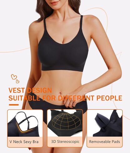 Bras for Women, Wireless Seamless No Underwire Comfort Bras,Full Coverage Everyday T-Shirt Bra in Kuwait