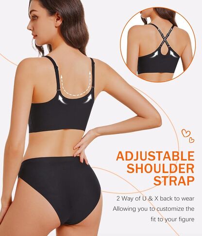 Bras for Women, Wireless Seamless No Underwire Comfort Bras,Full Coverage Everyday T-Shirt Bra in Kuwait