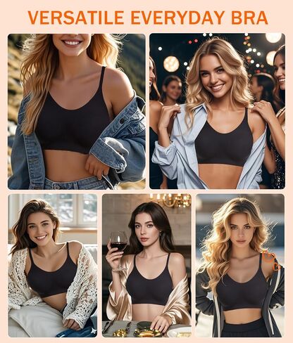 Bras for Women, Wireless Seamless No Underwire Comfort Bras,Full Coverage Everyday T-Shirt Bra in Kuwait
