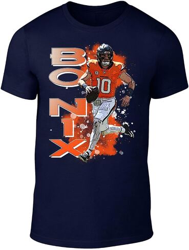 Denver Bo Nix Spray Paint Style Throwback Style T-Shirt Men's Adult in Kuwait