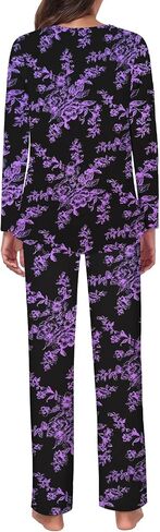 Tencede Women Pajama Set 2025 Lounge Sets Long Sleeve Sleepwear Soft 2 Piece Pjs S-2XL in Kuwait