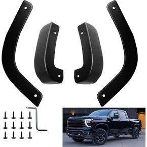 Mud Flap Delete Fit for Chevy Silverado 2019-2025,Mud Guards Compatible with Chevrolet Silverado 1500 Accessories, Easy Install,Without Drilling,Includes Front and Rear Mud Guard Set (4pcs-Set) in Saudi Arabia