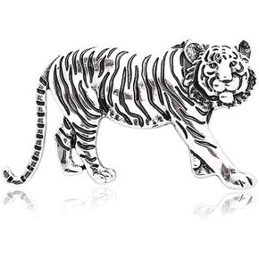 Vintage Tiger Brooch Pin Gold Silver Animal Tiger Brooch Lapel Pins Domineering Cool Brooch Charm Lion Coat Collar Brooch Clothing Hat Bag Suit Party Clothing Jewelry Accessories for Women and Men in Kuwait