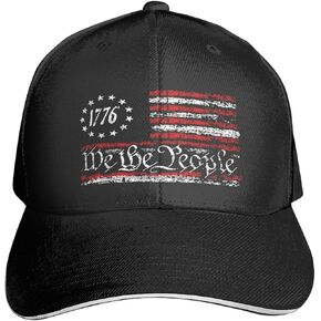 نحن الناس 1776 خمر الولايات المتحدة الأمريكية Flag2 Cap Cap قابلة للتعديل شطيرة قبعة قبعة أبي قبعة أسود in Saudi Arabia