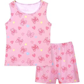 MHJY Toddler Girls Girls Pajamas Pajamas for Kids Soft Tank Top & Shorts Girls Pajama in Kuwait