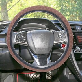 ramuel Soft Steering Wheel Cover Auto Elastic Steering Wheel Protector Car Accessories Universal for Car Truck Pickup SUVs Anti-Slip Comfortable Breathable Carbon Fiber (Black Pink) in Kuwait