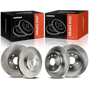 A-Premium Front and Rear Drilled and Slotted Disc Brake Rotors Compatible with Select Honda Models - Element 2003-2011, 4-PC Set in Saudi Arabia